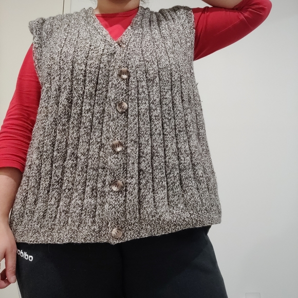 VINTAGE SALT AND PEPPER VEST - Picture 4 of 15